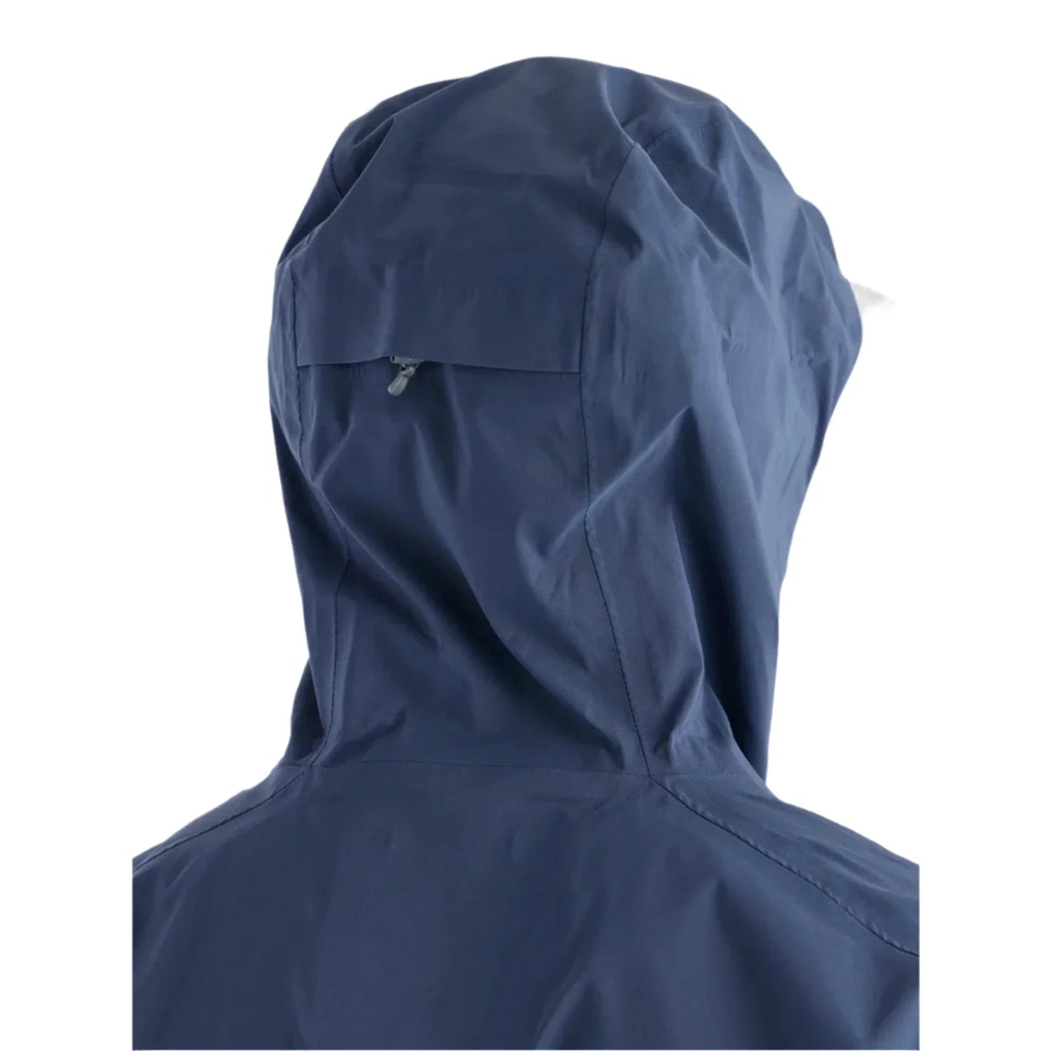 free fly mens cloudshield rain jacket in storm cloud back hood model view