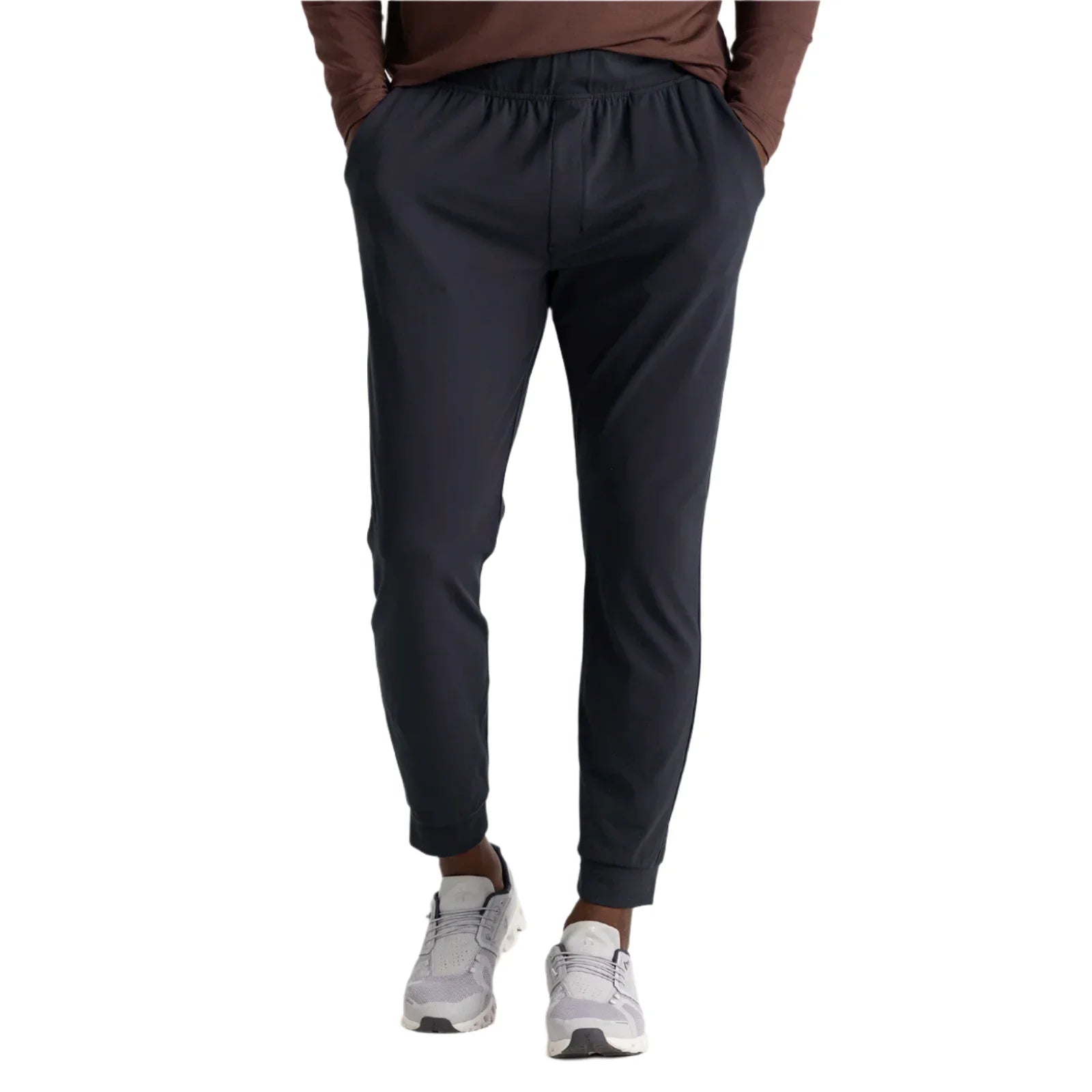 free fly mens highmile jogger in black front model view