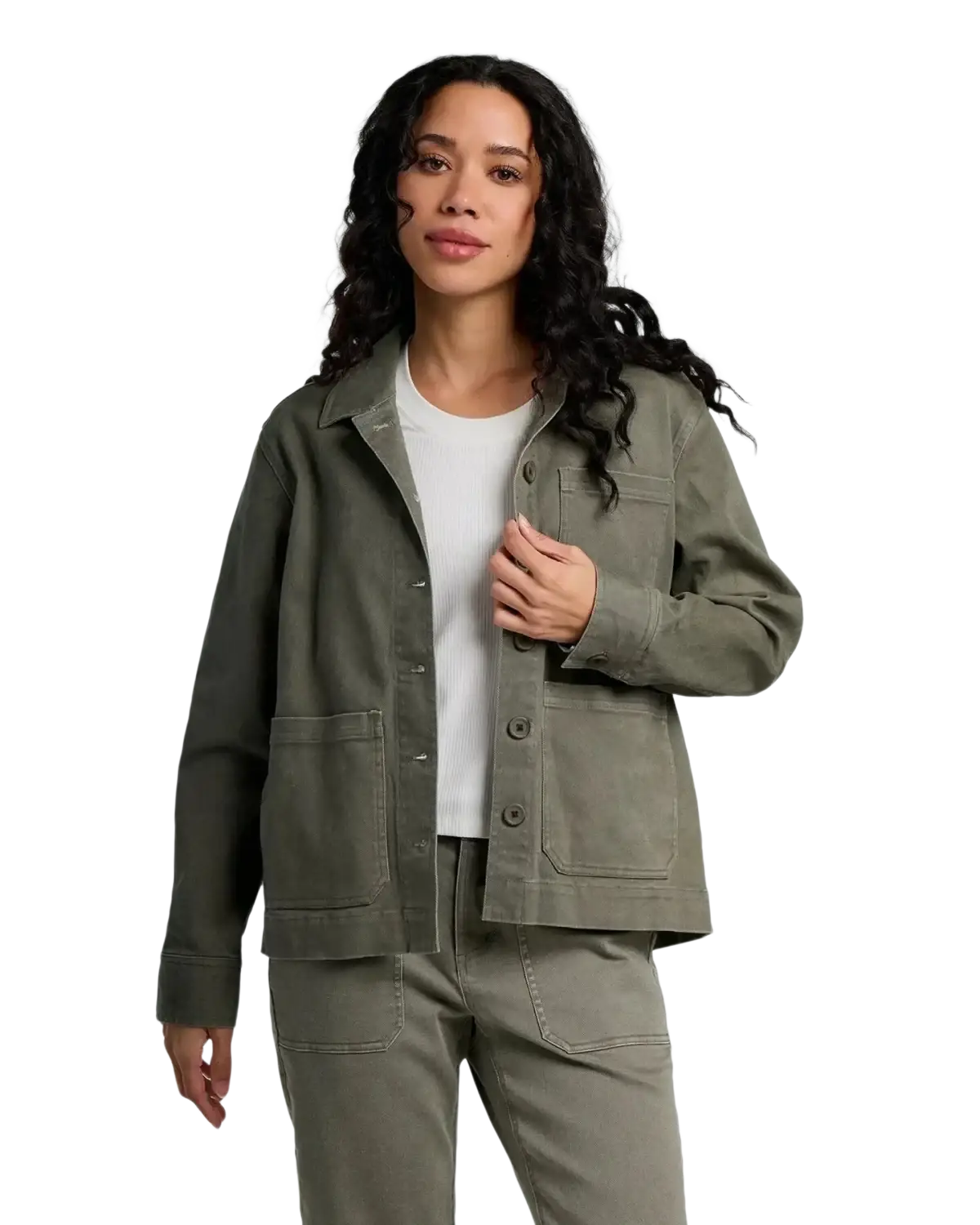 Free Fly Women's Folly Twill Chore Coat, front view
