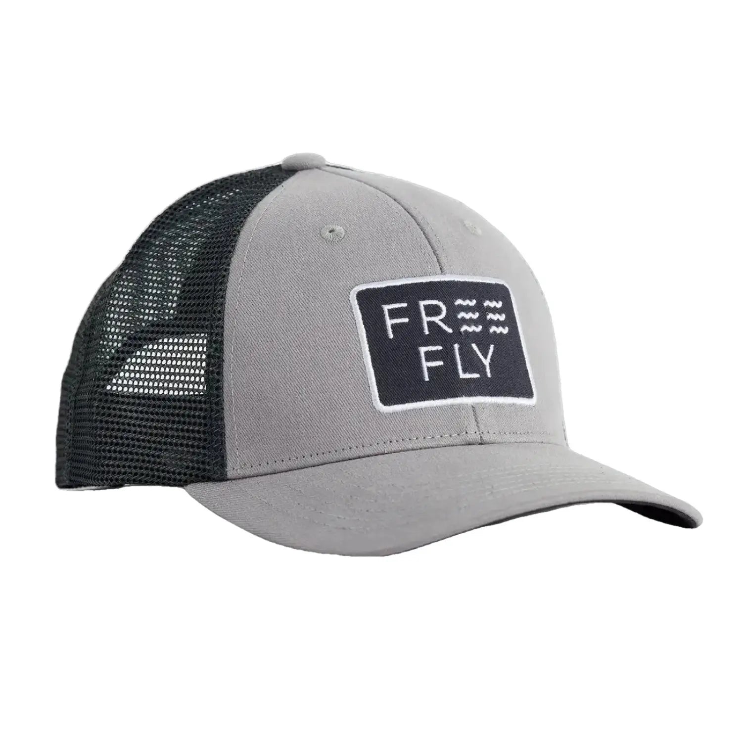 Free Fly Wave Trucker Hat Cement Front View