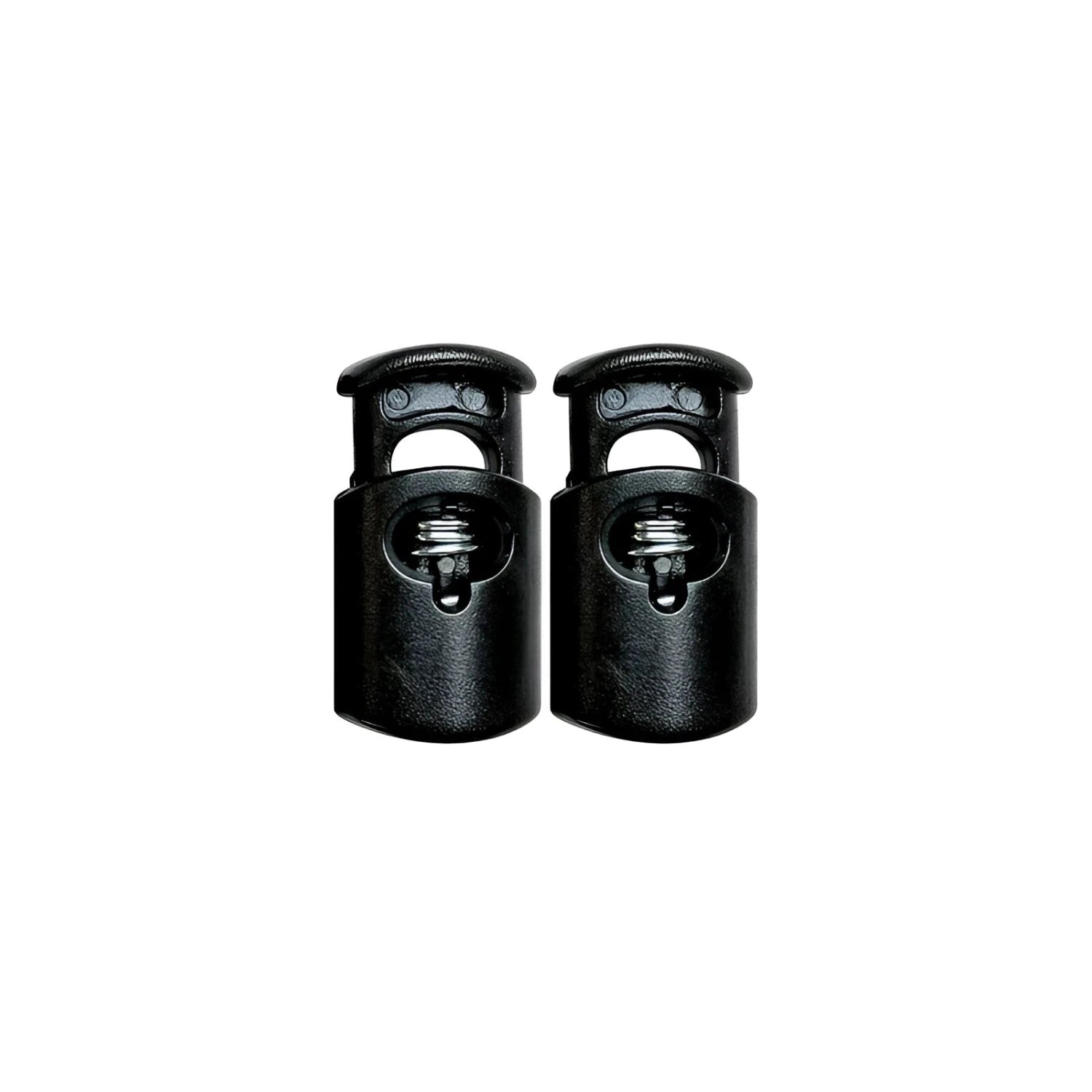 Gear Aid Ellipse Cord Locks in black, pair front view