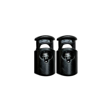 Gear Aid Ellipse Cord Locks in black, pair front view