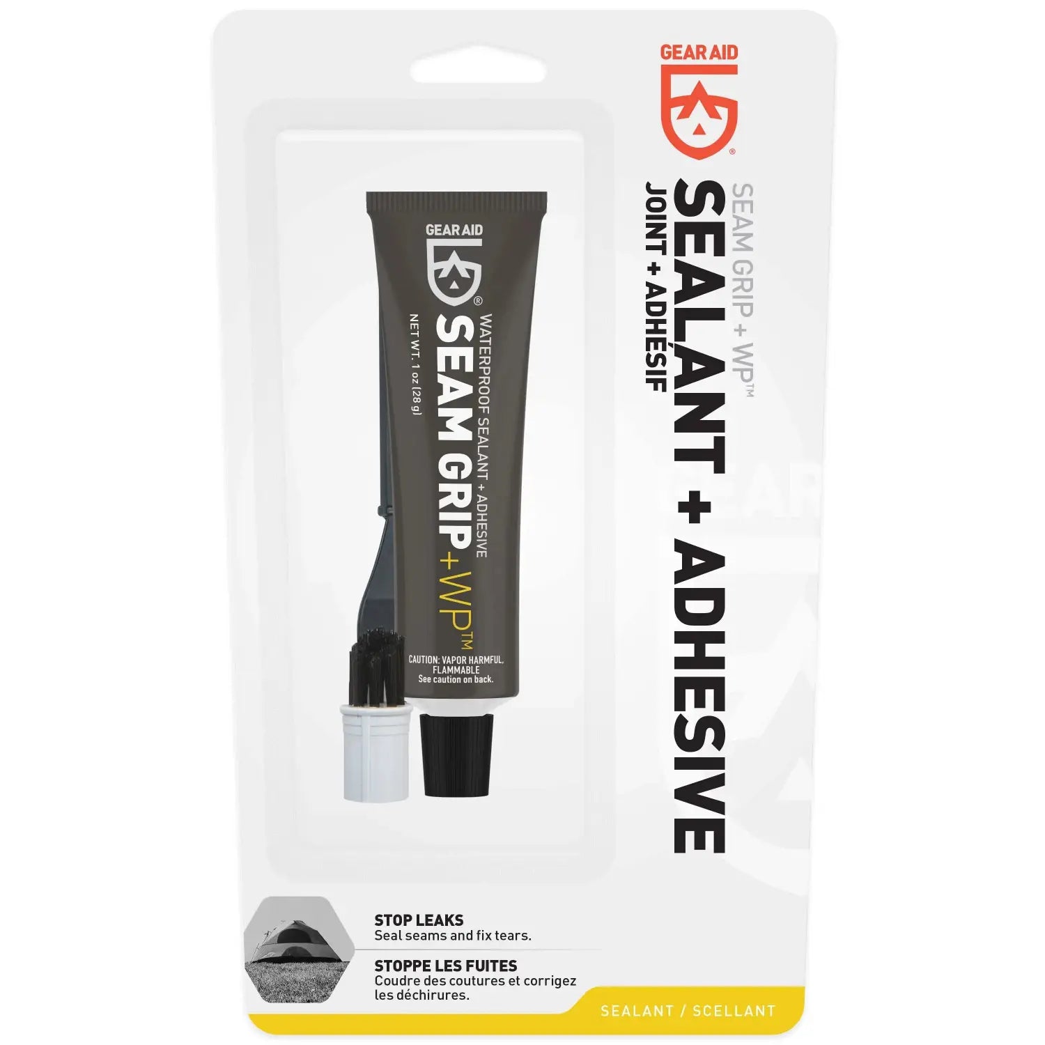 gear aid seam grip waterproof sealant and adhesive 1oz in packaging