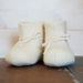 Glerups Baby Boots in White, front view of pair 