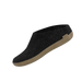 Glerups Slip-on with Leather Sole in Charcoal, side view