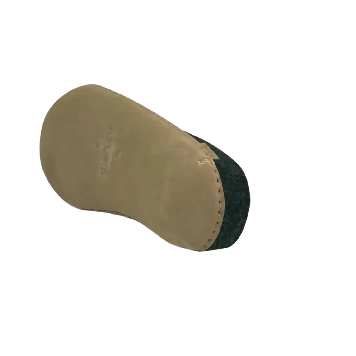 Glerups Slip-on with Leather Sole in Forest, view of bottom of slipper