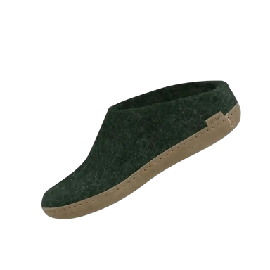 Glerups Slip-on with Leather Sole in Forest, side view