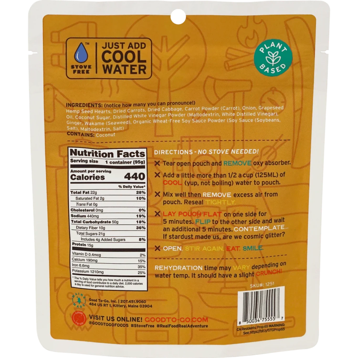 Carrot-Ginger Power Bowl, single back view