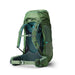 Gregory Women's Kalmia 60L Backpacking pack. Shown in the Olive Frost color option. Back view. 
