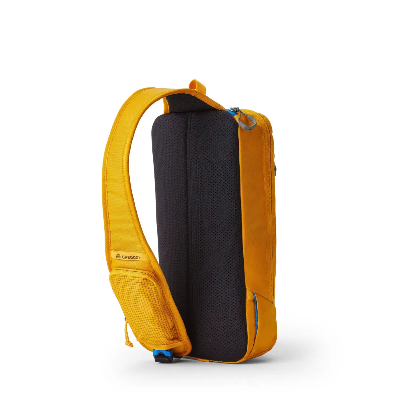 Gregory Nano Switch Sling shown in the Hornet Yellow color option. Back view.