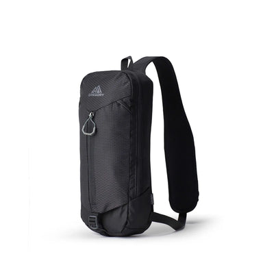 Gregory Nano Switch Sling shown in the Obsidian Black color option. Front view.
