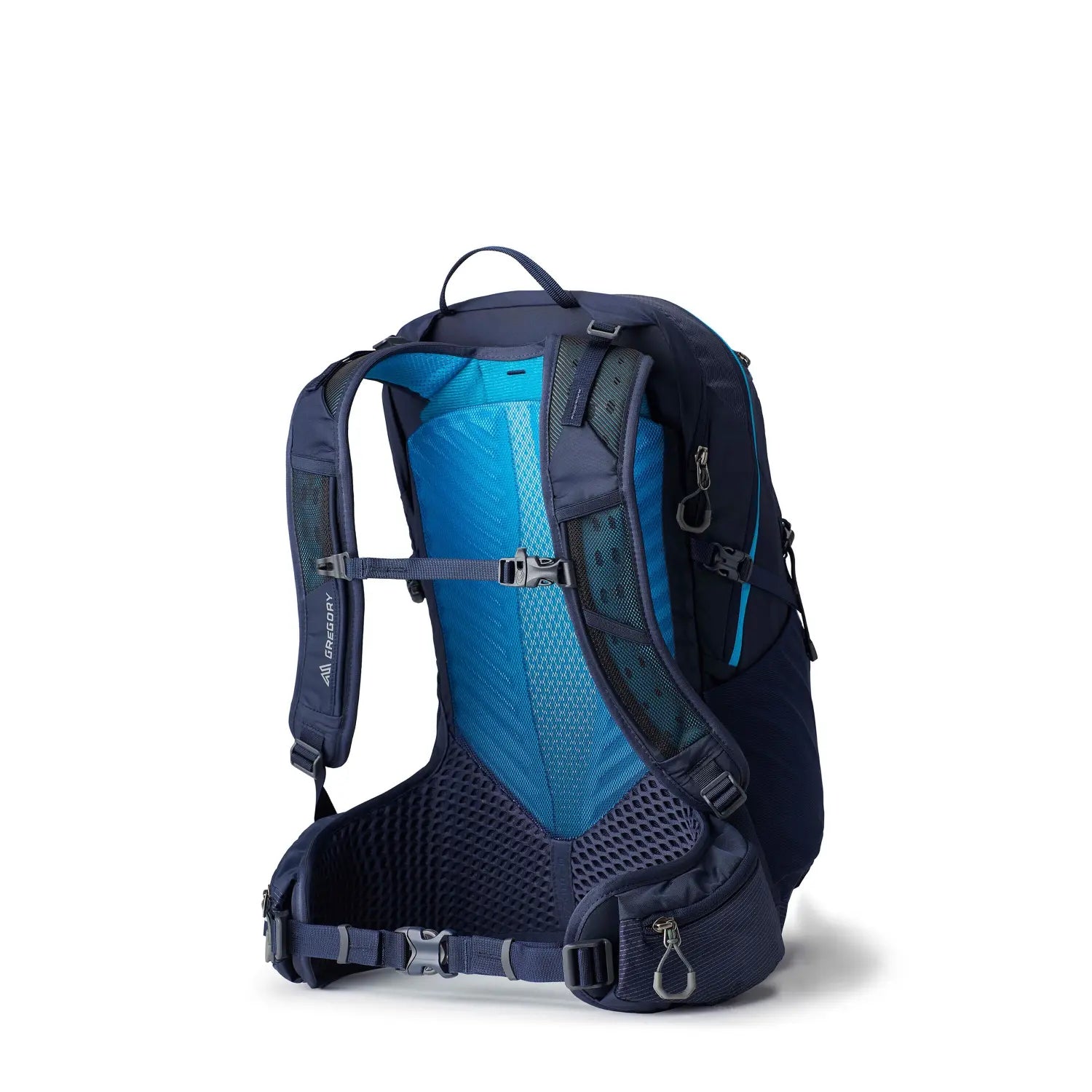Gregory Women's Maya 25L shown in the Storm Blue option. Back view.