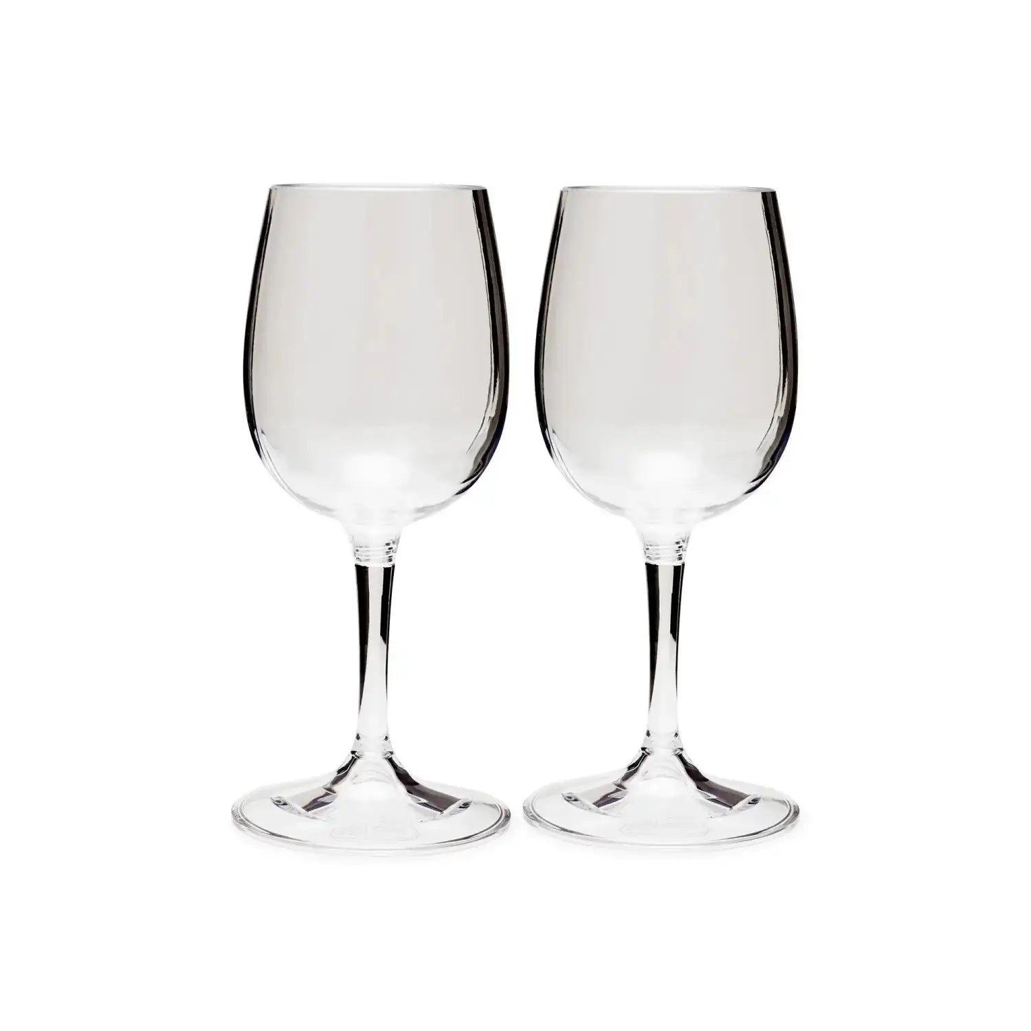 GSI Nesting Wine Glass Set, front view of glasses empty