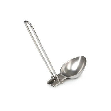 GSI Outdoors Folding Chef Spoon shown in the folded ladle position.
