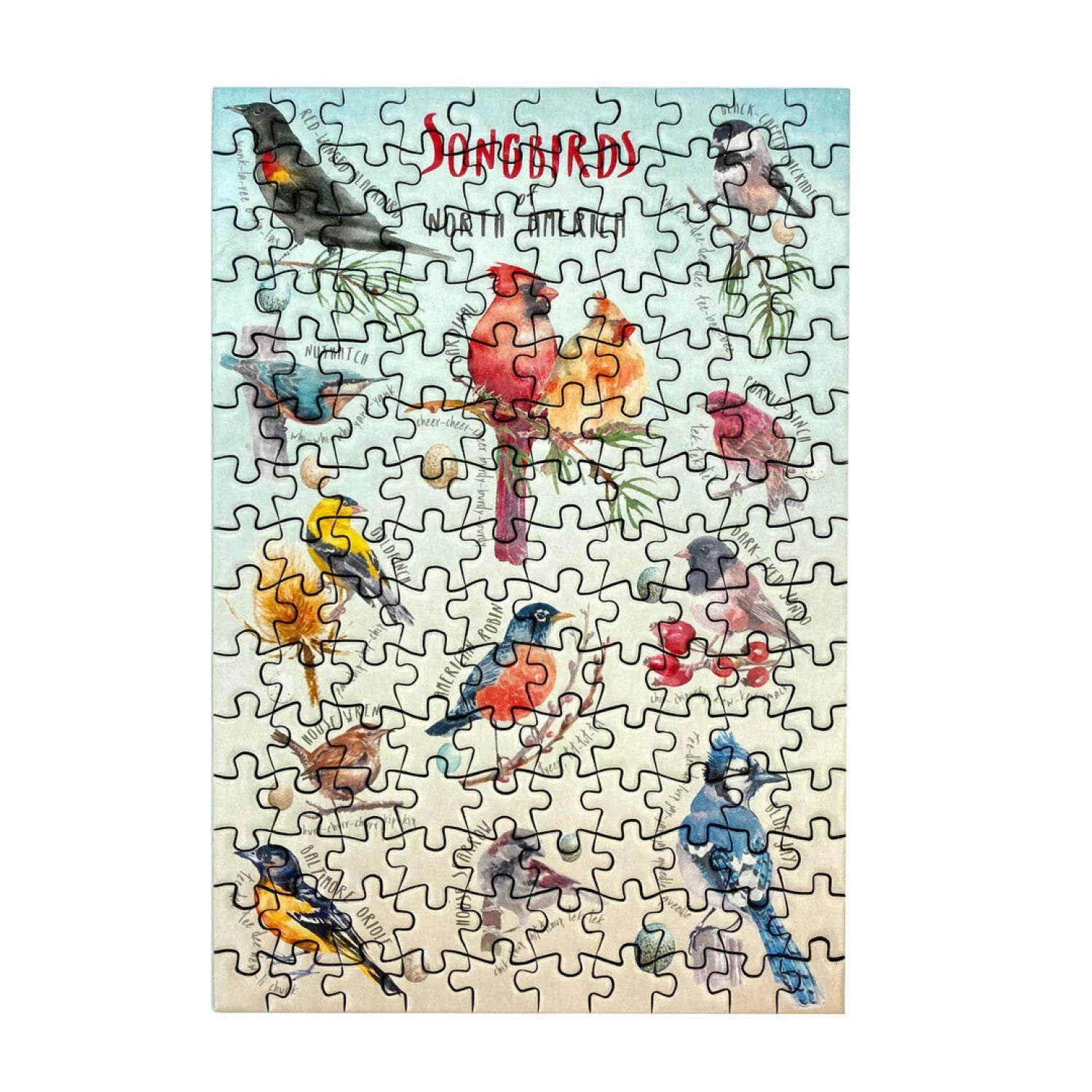 GSI Outside Inside Mini Jigsaw Puzzle Songbirds Image