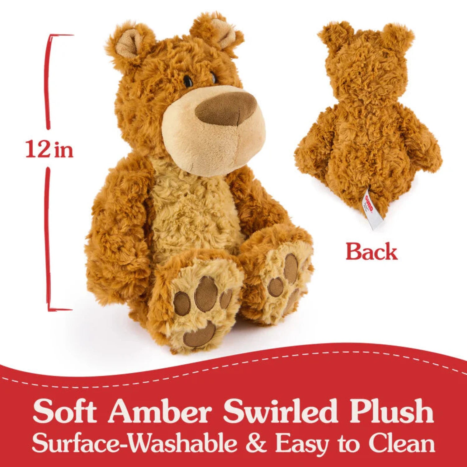 GUND Bexley Bear 12", side and back view