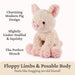 GUND Cozys™ Pig 10", front view with details