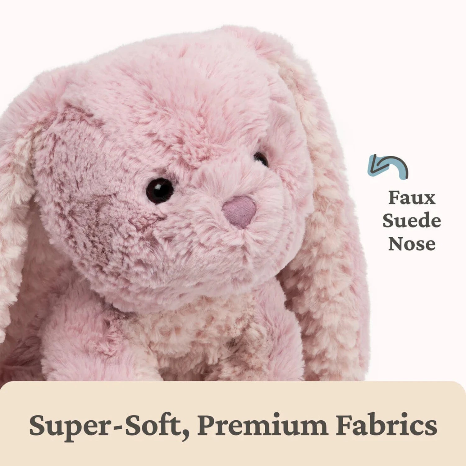 Gund Cozys Bunny 10", front view of nose 