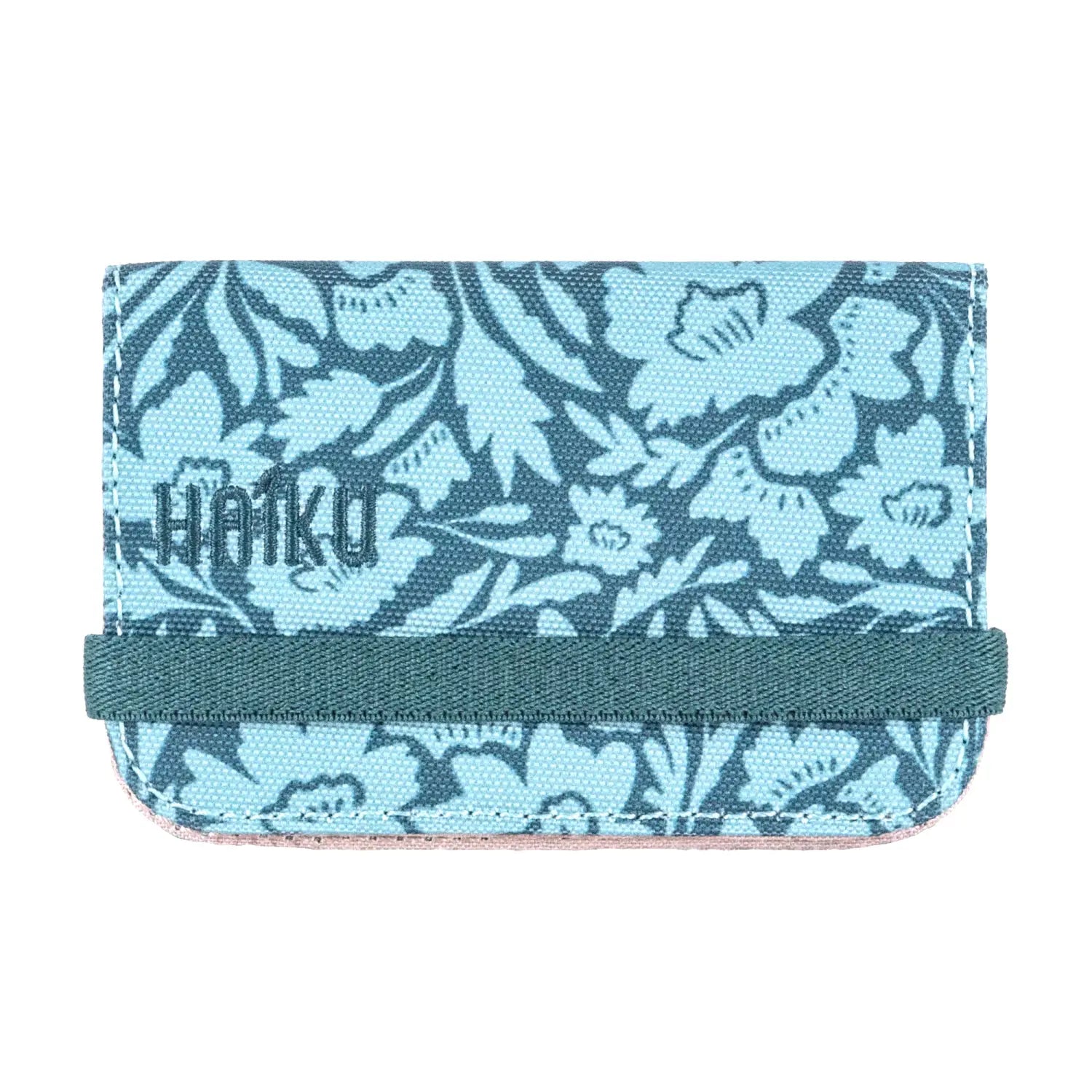 haiku rid mini wallet in floral garden front flat view