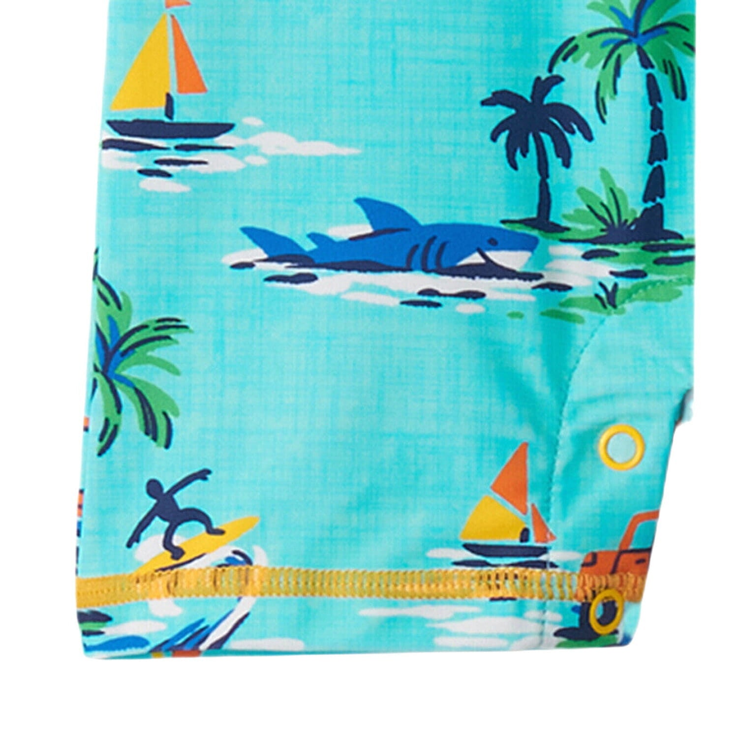Hatley Baby Vintage Holiday One-Piece Rashguard , print zoom in view.