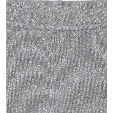 Hatley Baby Silver Glitter Cable Knit Leggings, waist seam