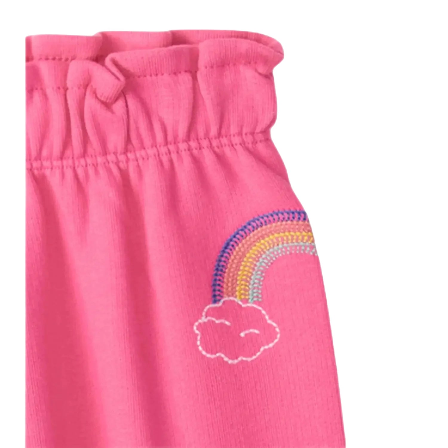 Hatley Baby Pink Love Everywhere Pants detail shown.
