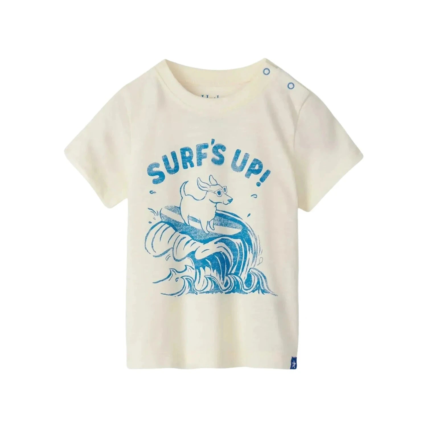 Hatley Baby Surfs Up Graphic Tee, front view flat