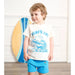 Hatley Baby Surfs Up Graphic Tee, front view on model 