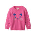 Hatley Baby Kitten Pretty Sweater, Rose Violet, front view 