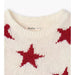 Hatley Girl's Christmas Stars Sweater Dress. Collar View.