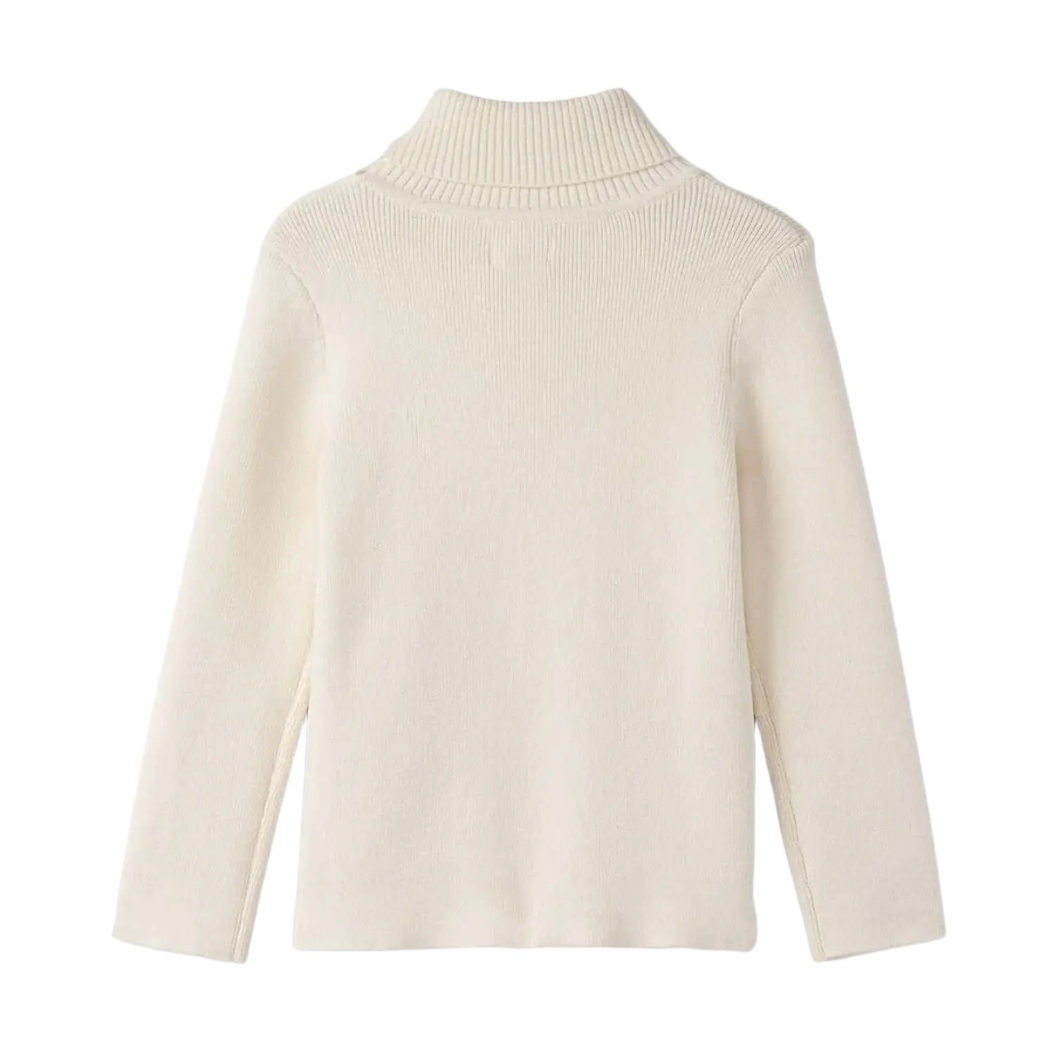 Hatley Girl's Cream Turtleneck, back view