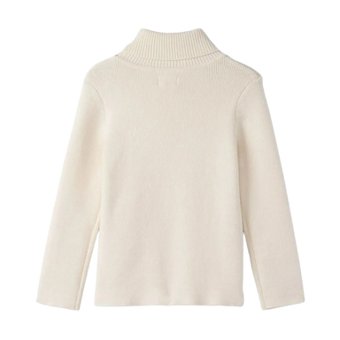 Hatley Girl's Cream Turtleneck, back view