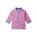 Hatley Kid's Colour Changing Zip-Up Rain Jacket in Heart Burst, front view flat