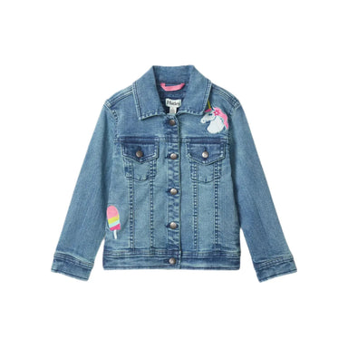 Hatley K's Everything Fun Jean Jacket, Classic Rinse, front view flat 