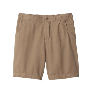 Hatley K's Khaki Twill Shorts, Thatched, front view flat 