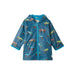 Hatley K's Monster Trucks Zip-Up Rain Jacket, Monster Trucks, front view flat