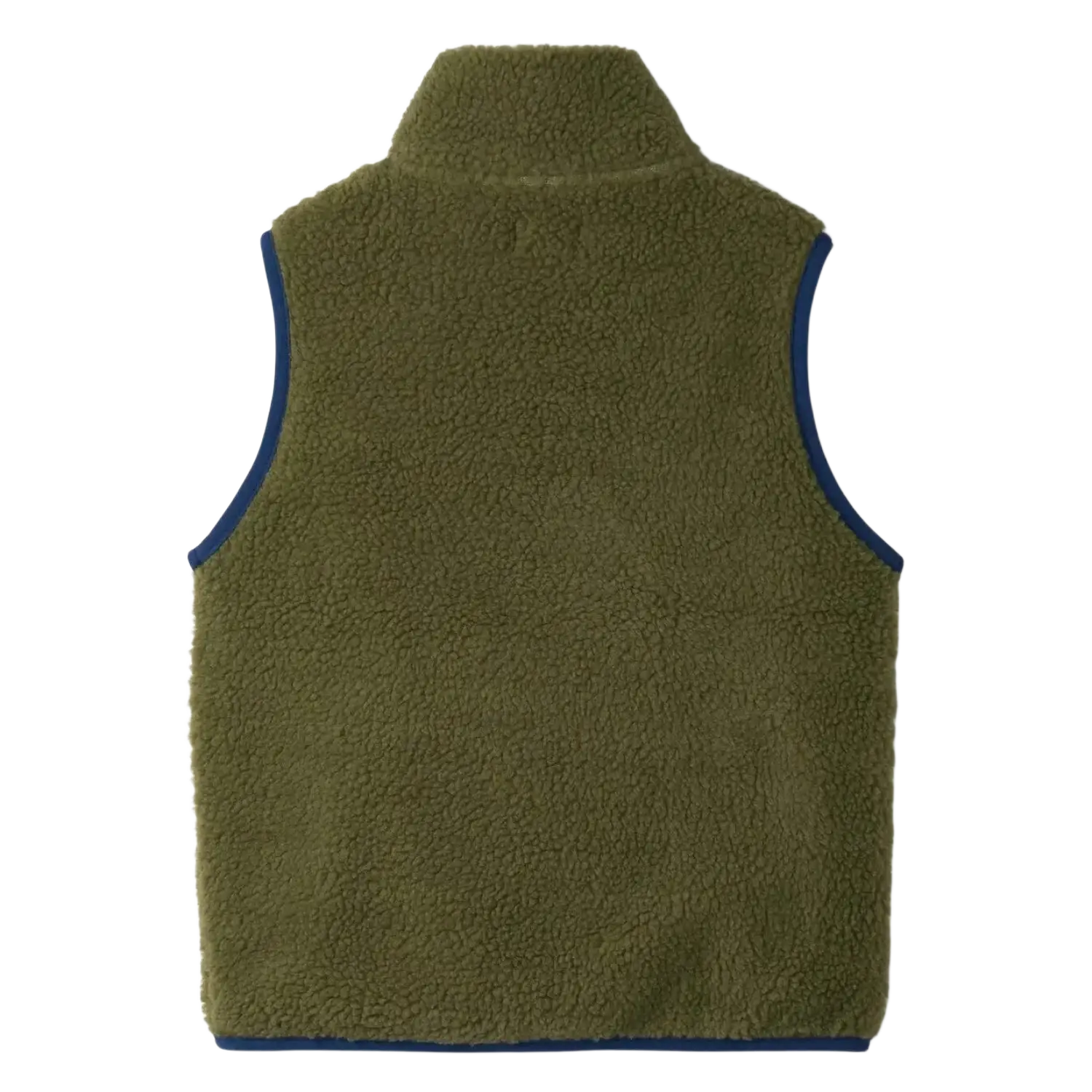 Hatley Boy's Loden Green Faux Sherpa Vest, Back view