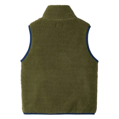 Hatley Boy's Loden Green Faux Sherpa Vest, Back view