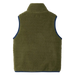 Hatley Boy's Loden Green Faux Sherpa Vest, Back view