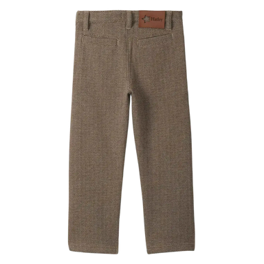 Hatley Boy's Brown Sugar Herringbone Straight Leg Pants, back view