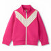 Hatley Kid's Pink Athletic Jacket, flat front view