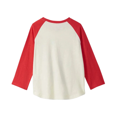 Hatley Boy's Dinos Cubed Long Sleeve Raglan T-Shirt, back view