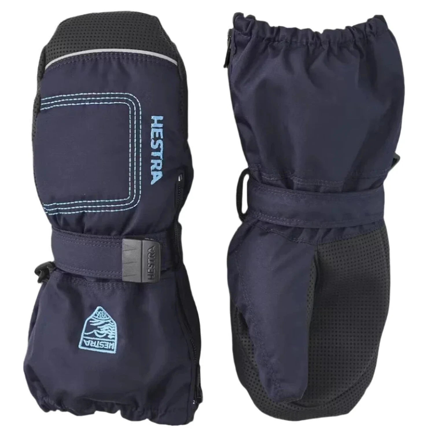 Hestra Baby Zip Long Mitt, shown in Navy