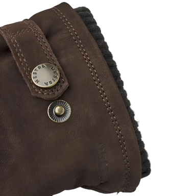 Hestra Bergvik Glove in espresso, cuff view