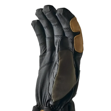 Hestra Ergo Grip Active Wool Terry Glove in dark forest & black, palm view