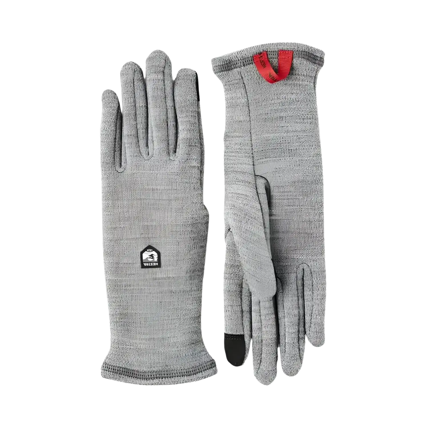 Hestra Gravita Merino Glove Liner in grey, pair view
