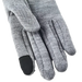 Hestra Gravita Merino Glove Liner in grey, palm view