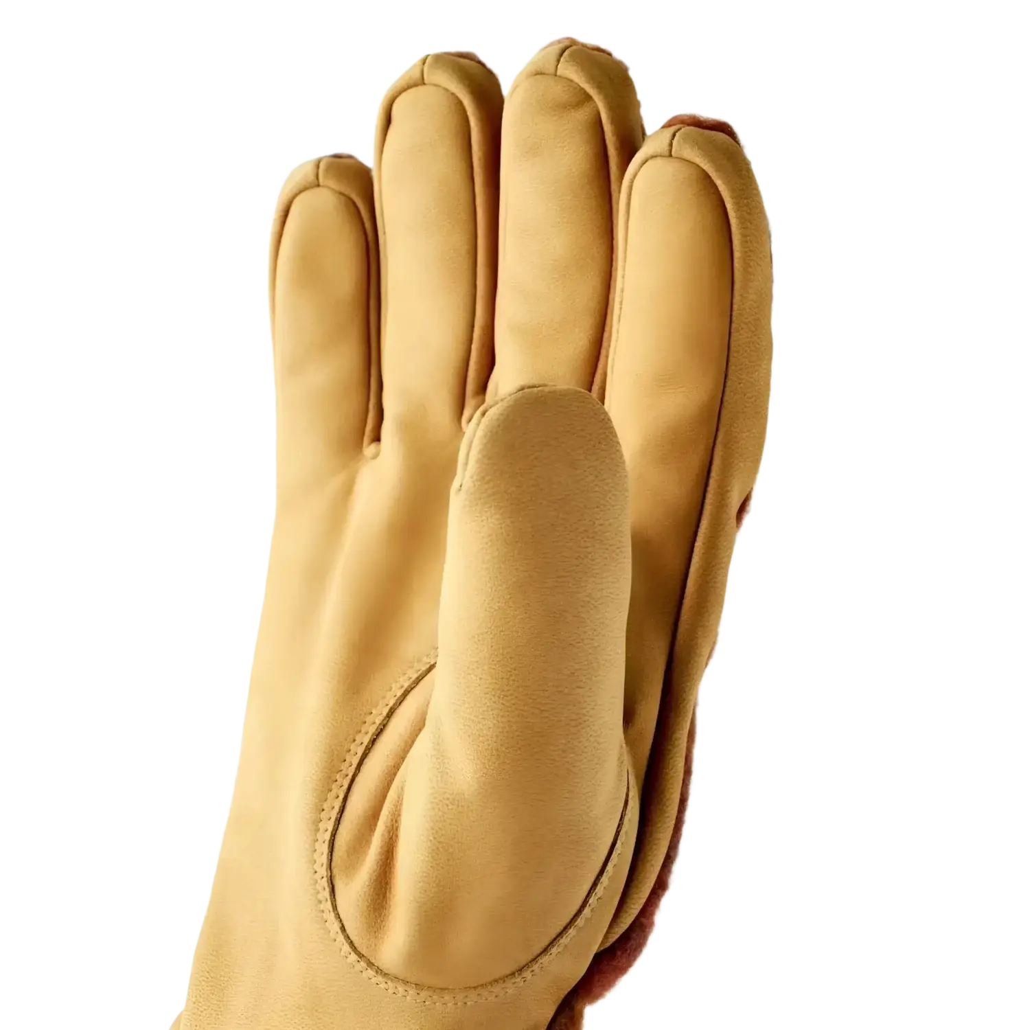 Hestra Noah Glove in mustard multi, palm detail