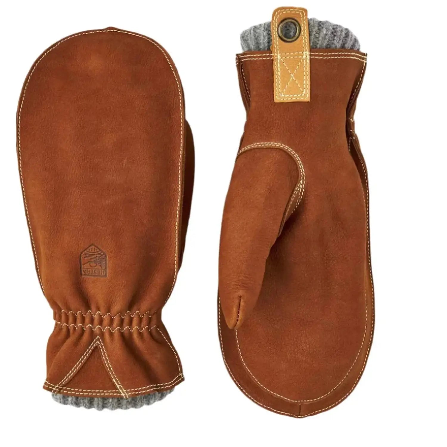 Hestra Oden Nubuck Mitt shown in the cork color. 