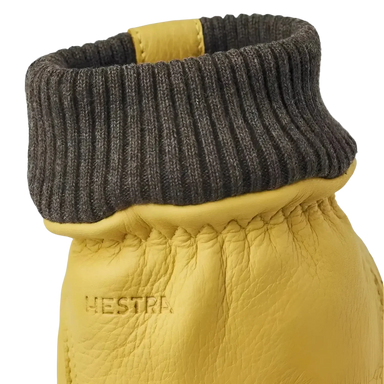 Hestra Tore Glove in natural yellow, cuff detail